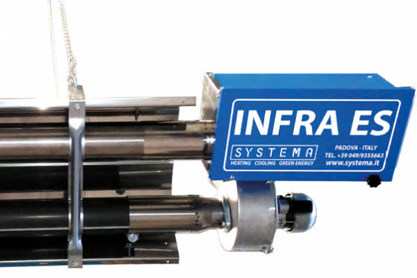 Tube radiant gaz infrarouge sombre INFRA